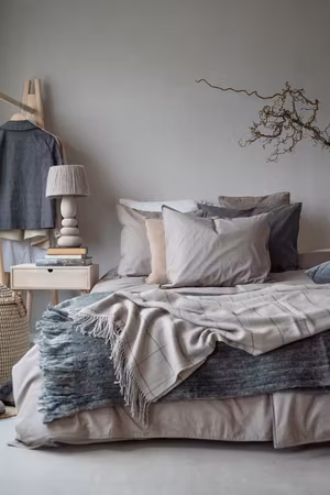 Washed Khaki Bäddset Enkeltäcke 150x210