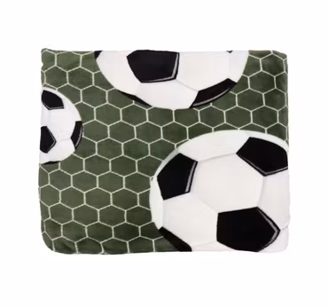 Fotboll Grön Pläd 130x150