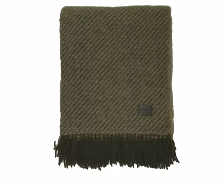 Aukland ullpläd 130x170 Grön