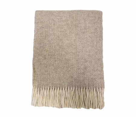 Glasgow ullpläd 130x170 beige