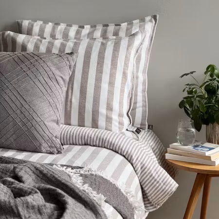 Bäddset Funäsdalen Ljusbrun/Off-White 150x210