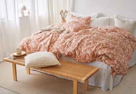 Pomegranate Peach Bäddset Borganäs of Sweden Enkeltäcke 150x210