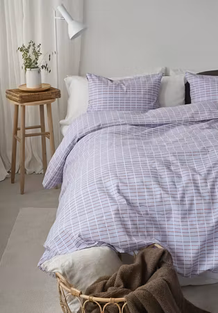 Rumba Blå Bäddset Borganäs of Sweden Enkeltäcke 150x210