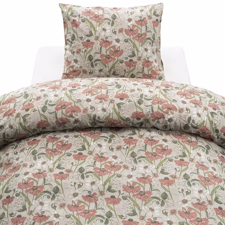 Fleur Rosa Bäddset Borganäs of Sweden Enkeltäcke 150x210