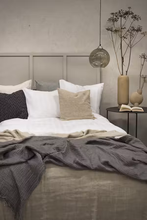 Satin Vit bäddset från 150x210 Enkeltäcke