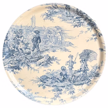 Rund Bricka 46 cm - Histoire Blå