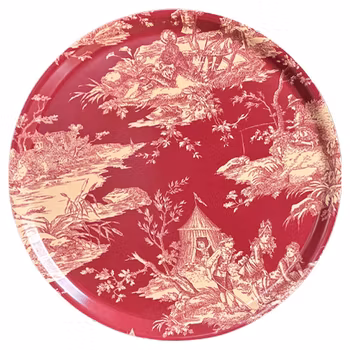 Rund Bricka 46 cm - Histoire Röd