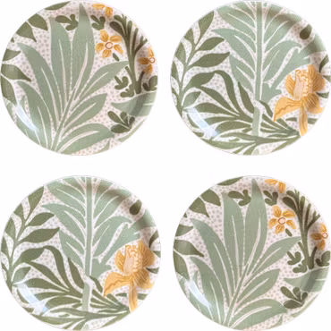 Coaster 4 pack - William Morris Larkspur green