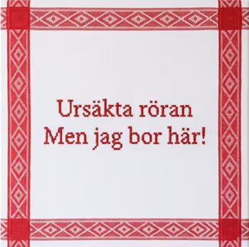 Disktrasa Ursäkta röran Röd