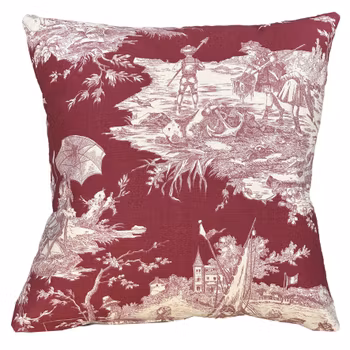 Kudde Toile De Jouy - Histoire Red
