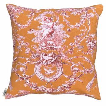 Kudde Toile De Jouy - Ludevine Orange