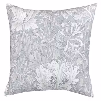 Kudde William Morris - Honeysuckle & Tulip Grey