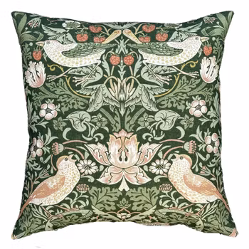 Kudde William Morris -Strawberry Thief Nettle