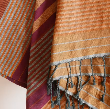 Fouta/ hamam handduk i ekologisk bomull "Arabesk" - 100x200 cm