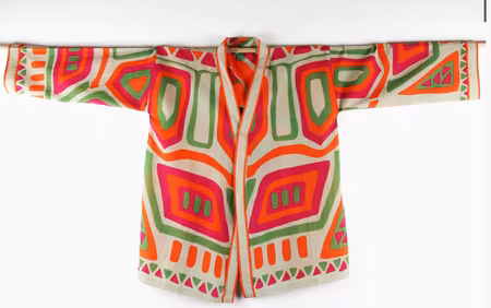 Kimono i ekologisk bomull "Orphée" orange