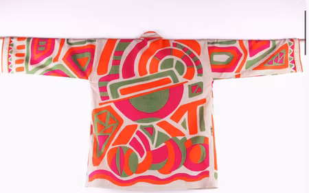 Kimono i ekologisk bomull "Orphée" orange