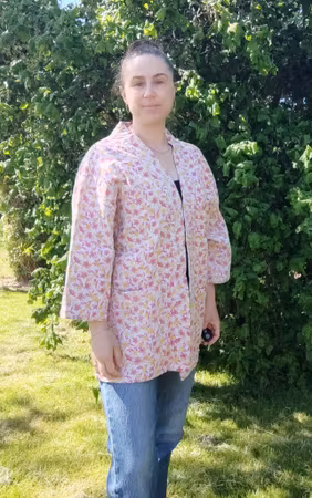 Quiltad jacka "Små blommor"