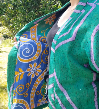 Quiltad jacka "Grön"