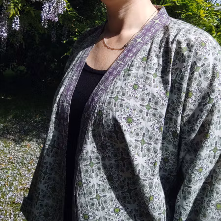 Ekologisk bomullskimono – Plommonlila – Onesize