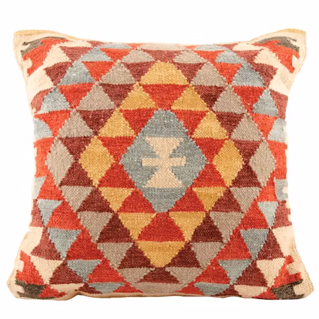 Stort kuddfodral i kilim, 60 X 60 cm, ull och bomull