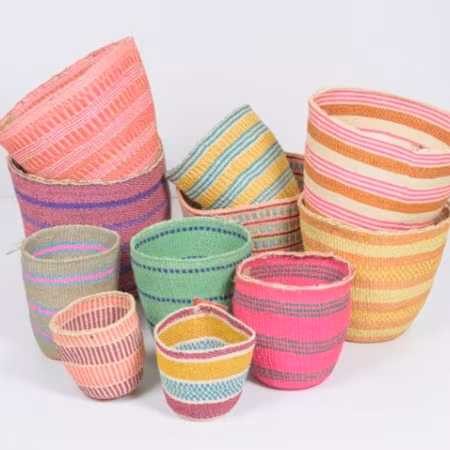 Handvävd Fine Weave sisalkorg – 18x18 cm – Flera färger