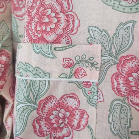 Blocktryckt pyjamas - Rose Garden