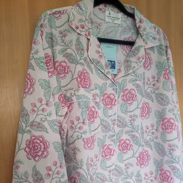 Blocktryckt pyjamas - Rose Garden