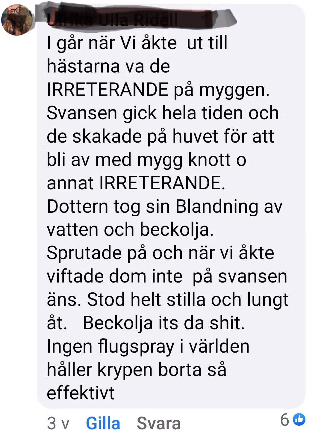 Beckolja-Hästar blanda ut till 8 liter spray fri frakt