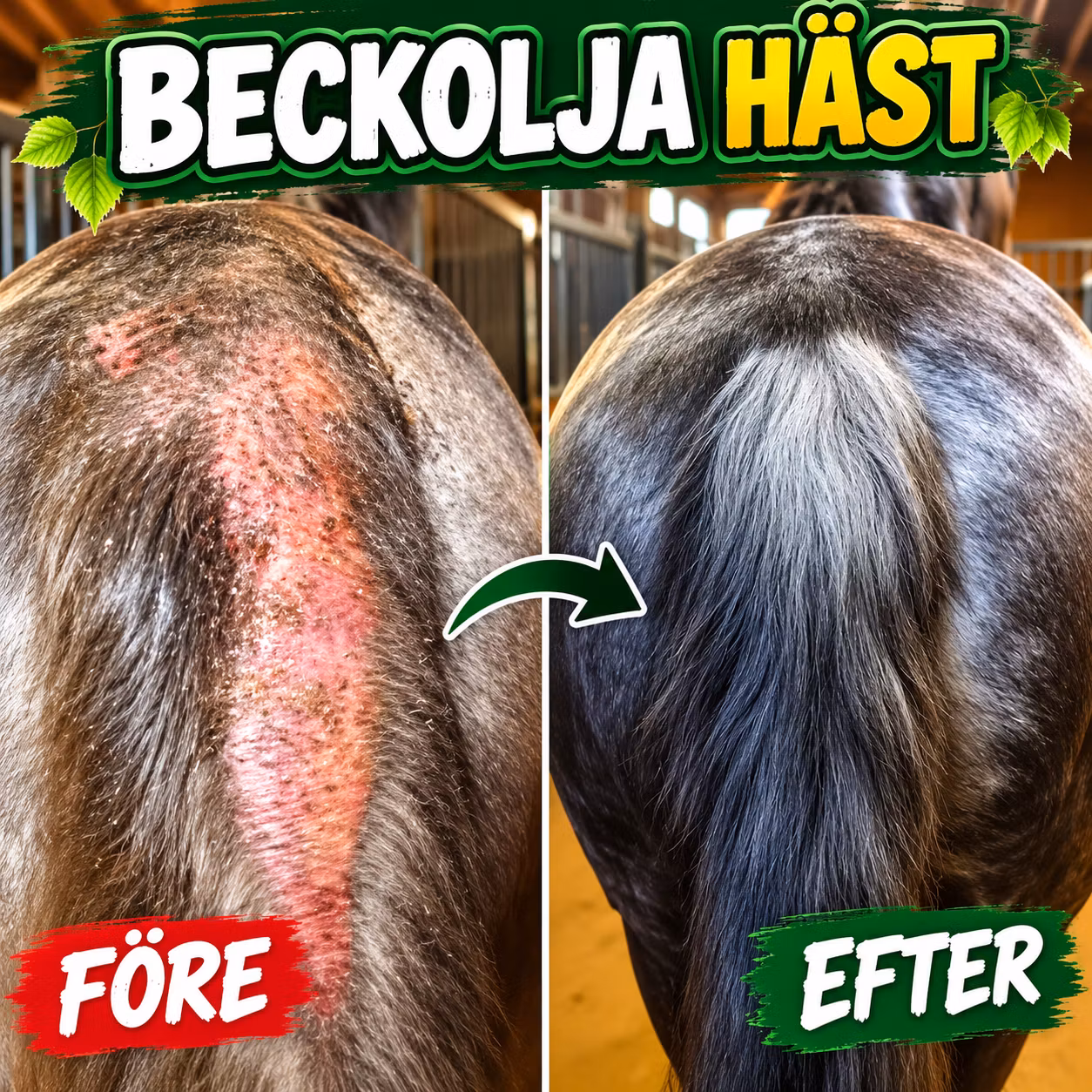 Beckolja för häst mot mygg, knott, flugor och broms. till 4 liter spray