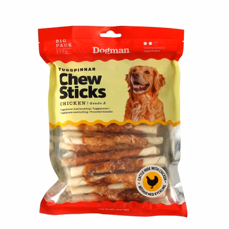 Tuggpinnar med kyckling 30p Vit S 12cm