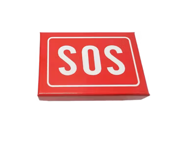 Överlevnadskit i kompakt låda - Röd