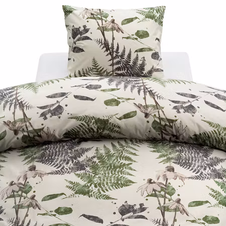 Skogsdunge Grön Bäddset Enkeltäcke 150x210 Borganäs of Sweden