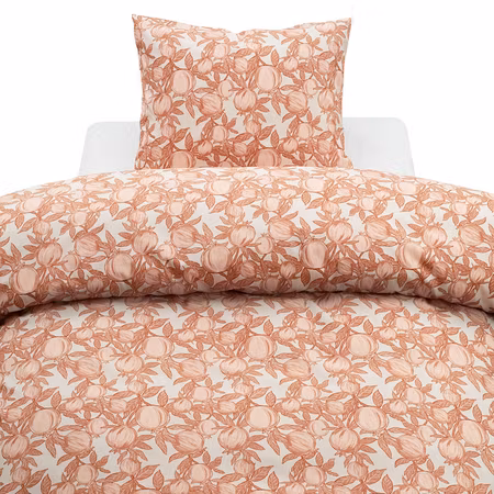 Pomegranate Peach Bäddset Borganäs of Sweden Enkeltäcke 150x210