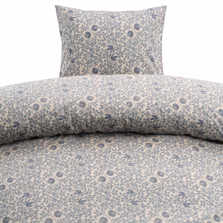 Botanique Blå Bäddset Borganäs of Sweden Enkeltäcke 150x210