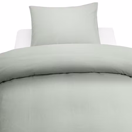 Washed Grön Bäddset Enkeltäcke 150x210