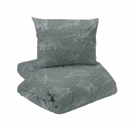 Dino Grön Bäddset Enkeltäcke 150x210