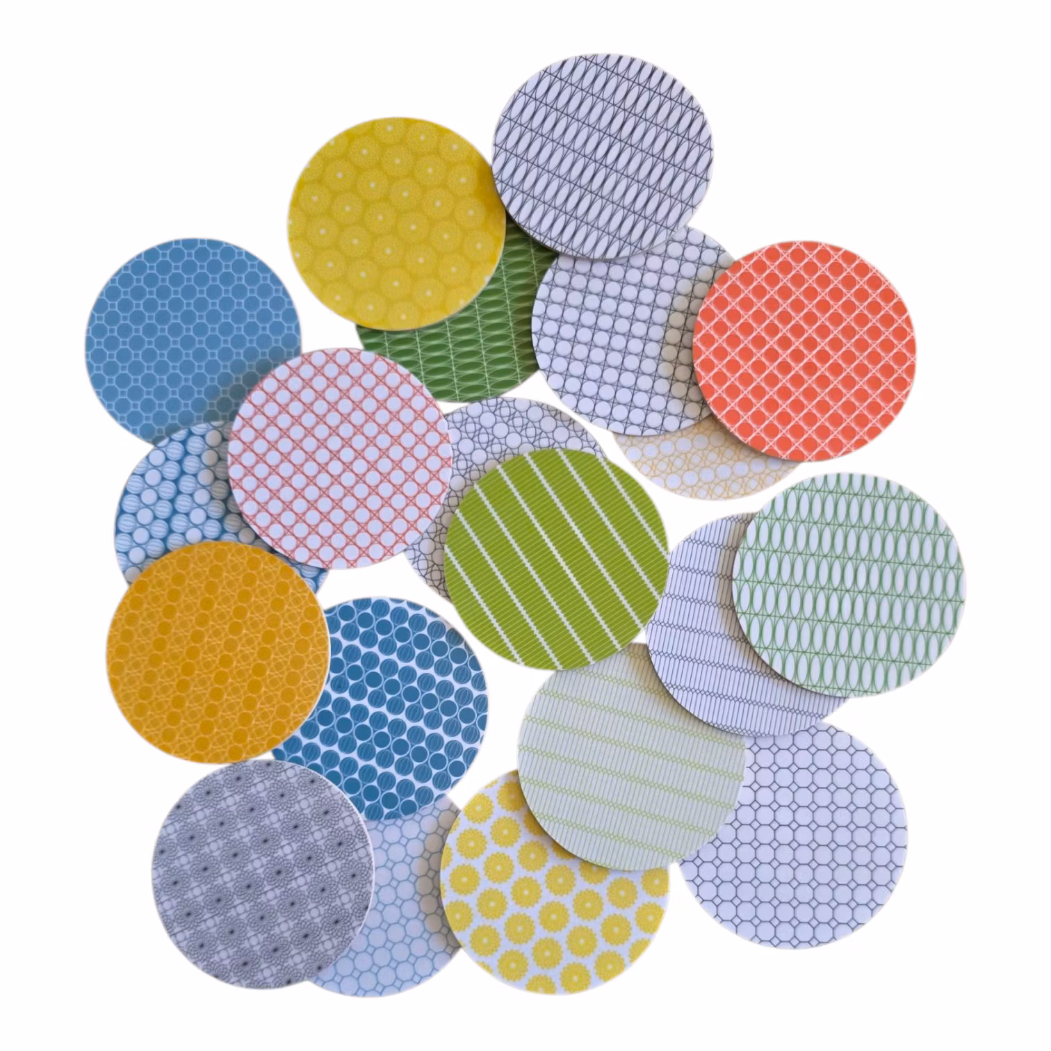 Du har 20 olika glasunderlägg att välja bland, välj de som passar dig bäst