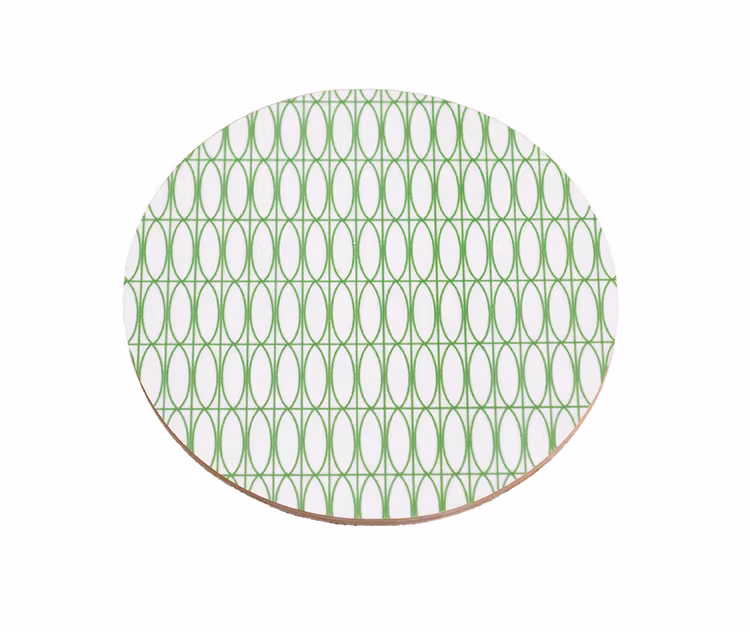 Glasunderlägg Oval, vit