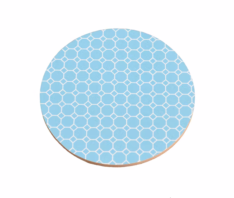 Glasunderlägg Åttkant, ljusturkos
