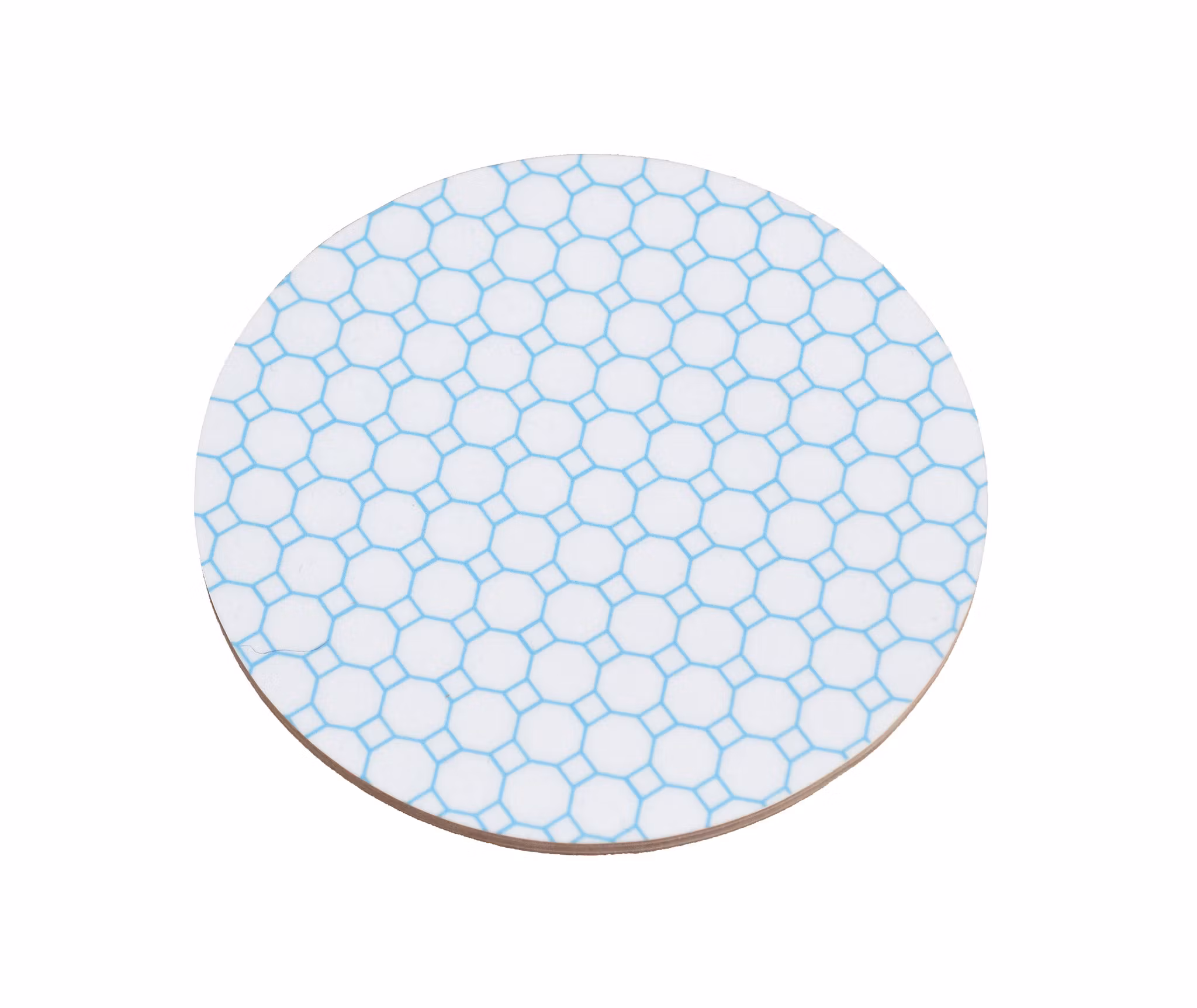 Glasunderlägg Åttkant, vit