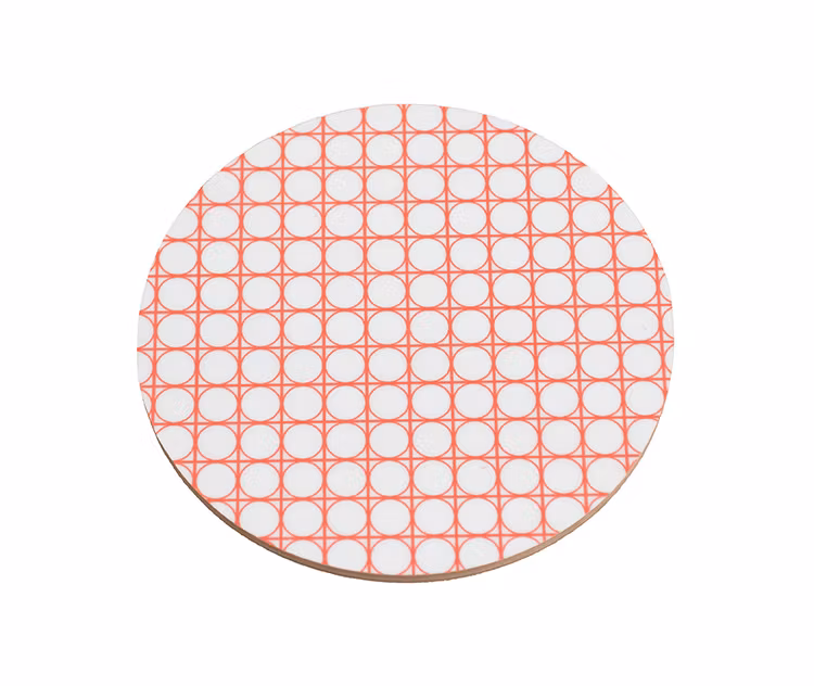 Glasunderlägg Cirkel, vit