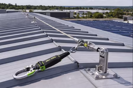 FALL SAFE® S-LINE 15 m – horisontellt livlinesystem för arbete på höjd