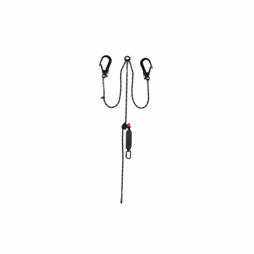 Förankringslina för takarbete med energiabsorbator