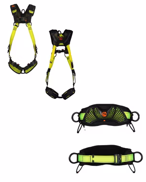 Fallskyddssele + Positioneringsbälte lätt, ventilerad och professionell säkerhet