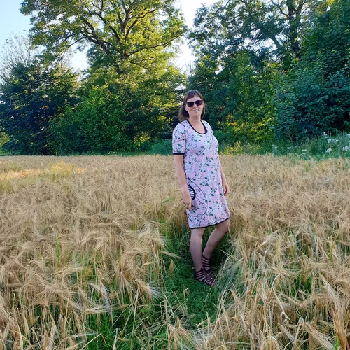 LADYJEN-KLÄNNING ÄPPELBLOM (XS, XL - XXL)