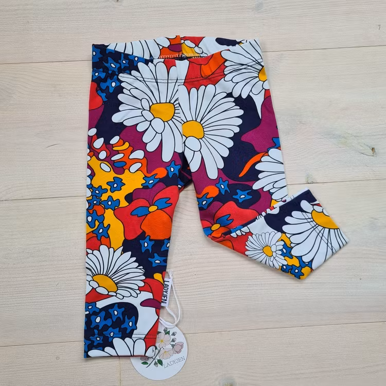 Färgglada blommiga leggings i storlek 62/68