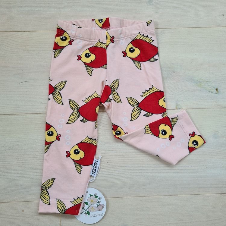Ljusrosa leggings med fiskar