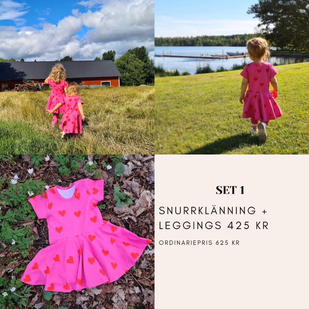 ERBJUDANDE - Snurrklänning & leggings