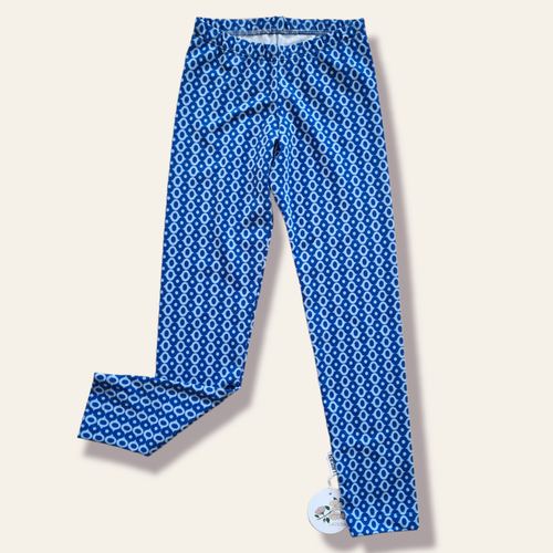 Leggings blåmönstrade