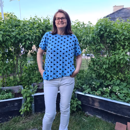 Himmelsblå topp - prickig